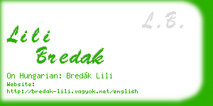 lili bredak business card